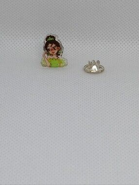 NWOT GREEN FAIRY ACRYLIC PIN BROOCH KAWAII DISNEY CHARACTER P02